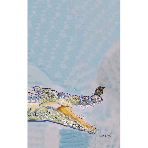 Crocodile and Butterfly Kitchen Microfiber Kitchen Drying Towel 25 Inches - Picture 1 of 4
